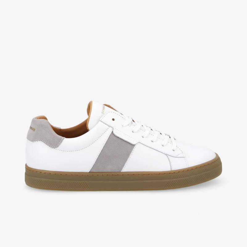 SPARK GANG M - NAPPA/NAP/SUEDE - WHITE/WHITE/SOURIS